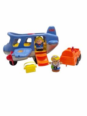 Fisher Price | Little People Blue Airplane Set Figures Y2K Interactive